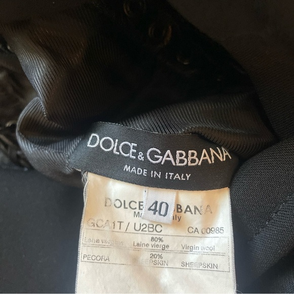 Dolce & Gabbana Wool Leather Lace Up Coat Double Breasted 40 Leather Fringe $9K - Picture 8 of 14
